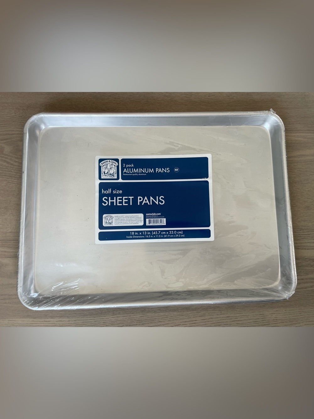 Bakers & Chefs Aluminum Sheet Pans 2-Pack x large  18” x 13” new cello wrapped